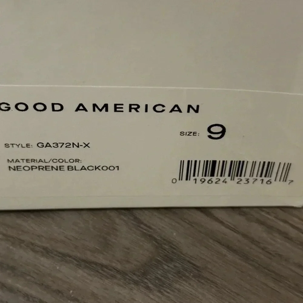 Good American Caged Mule Neoprene Heels NIB size 9